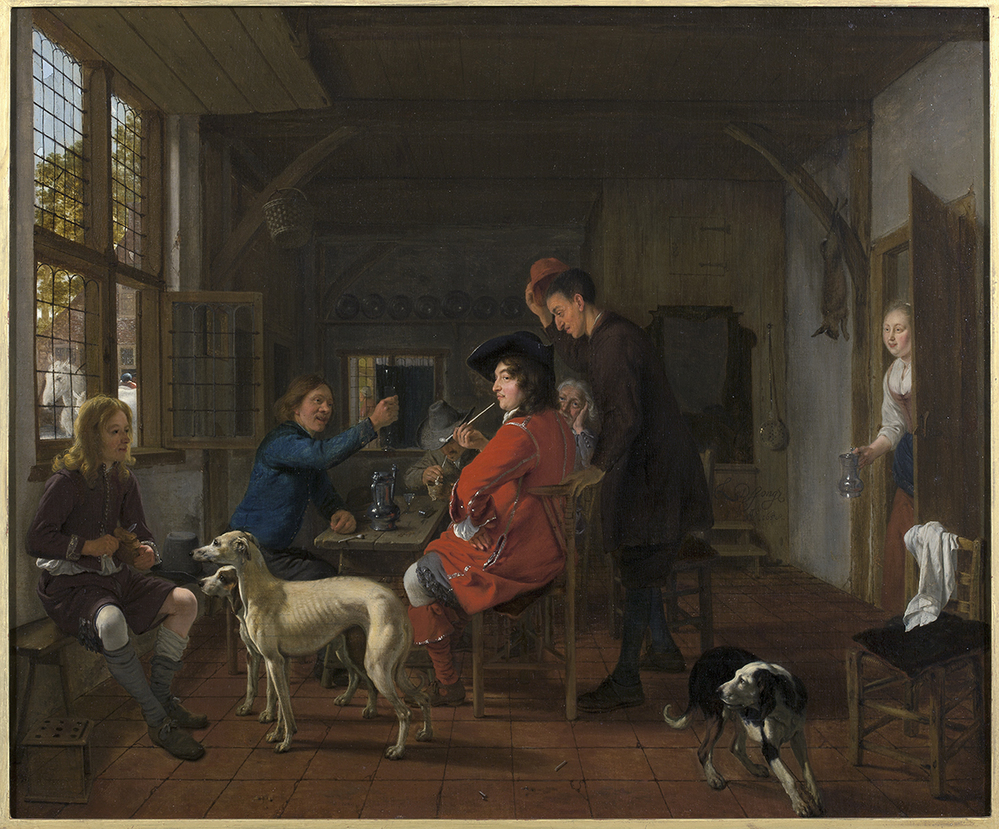 Herberg met rustende jagers